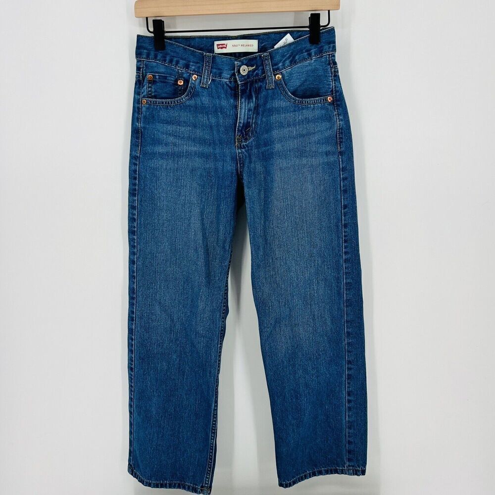 Levis Boys Jeans Pants Denim 550 Relaxed Fit 14 Regular 27x27" 5 Pocket